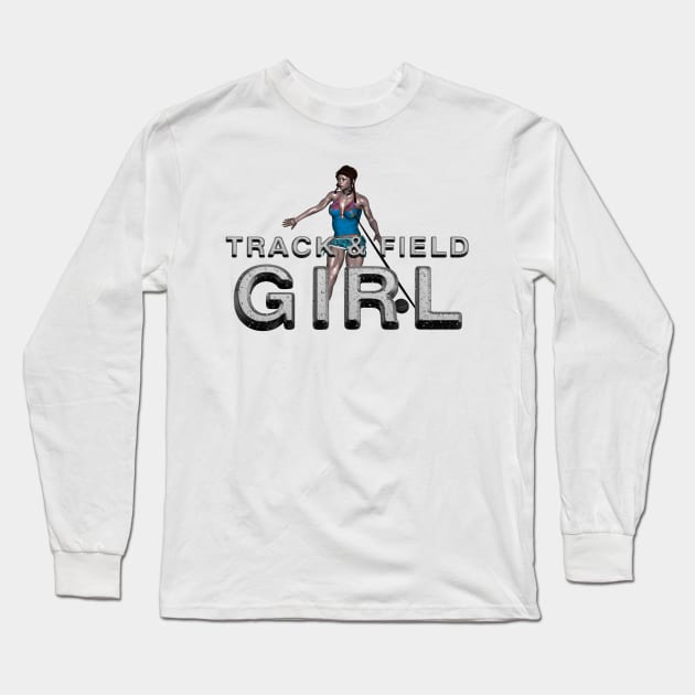 Track and Field Girl Long Sleeve T-Shirt by teepossible